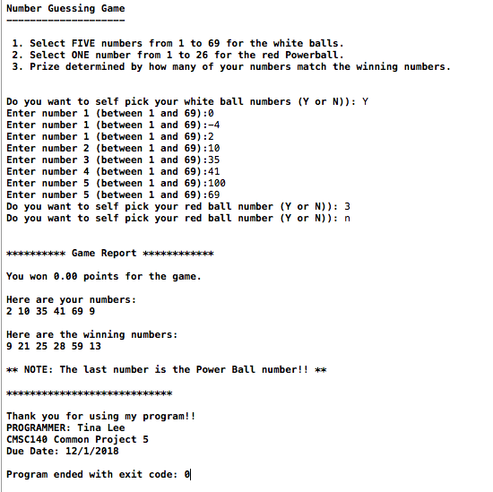 by the program: Working with arrays Using file operations Using a selection