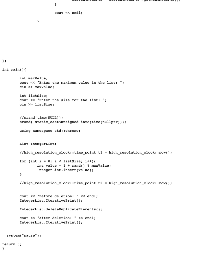 in this program is already setup to generate random integers and fill