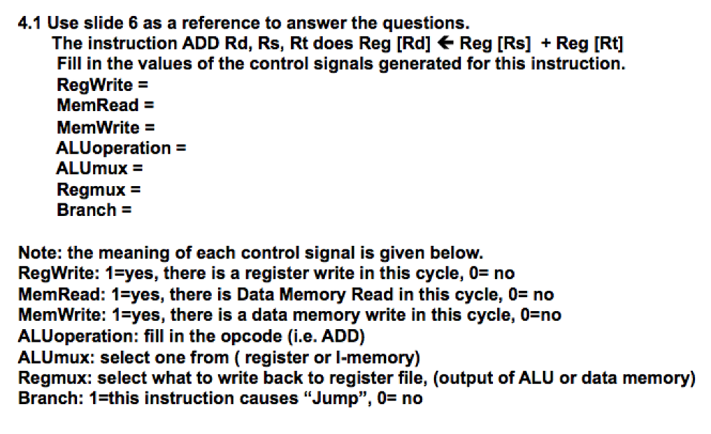 4.1 Use slide 6 as a reference to answer the questions.