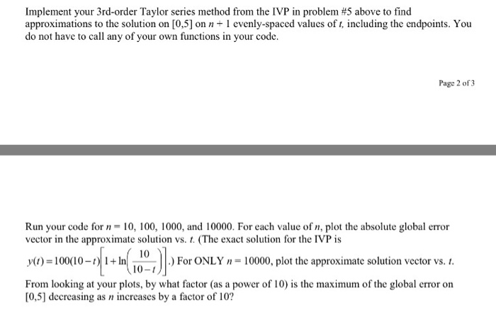  Need a MATLAB code here. This is a computer problem Reference