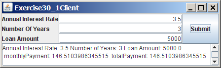 Java Project: Mutli-Thread Server Problem Description: Loan server) Use JavaFX to write