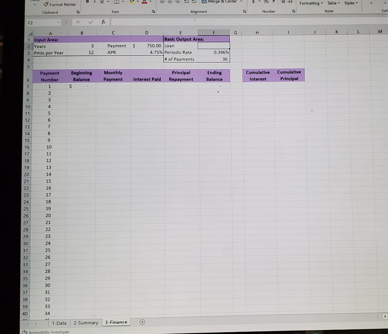 table. Steps to Perform: Step Instructions Points Possible 0 1 Start Excel.