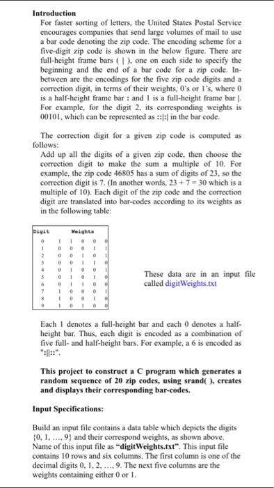  Please program in C language Introduction For faster sorting of letters,