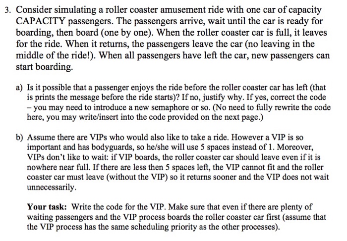  This homework is about Process/Thread Synchronization. PLEASE label your answer a)