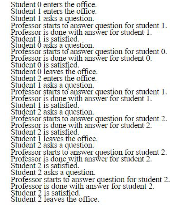 Office Hours Emulation. 1: Write A Program to Finish Below Requirement You