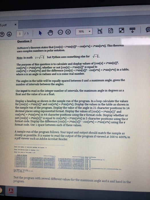 Use while and for loop Question 1 The purpose of this question