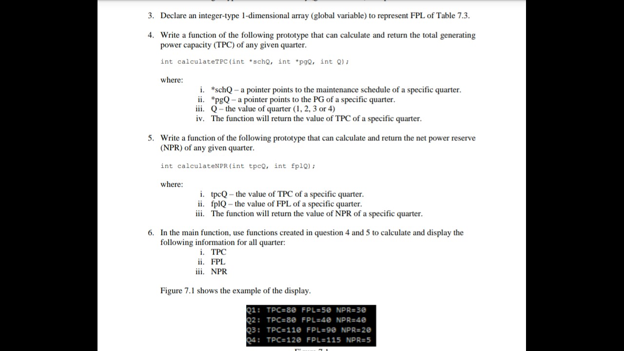 plant requires a quarterly maintenance job in a year. An annual maintenance