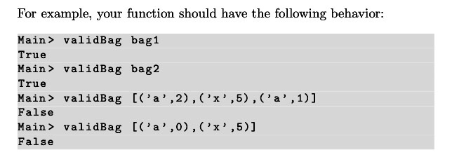 1)! bag2= [('y',2), ('a',1), ('n",2), ('c',1), ('e',111