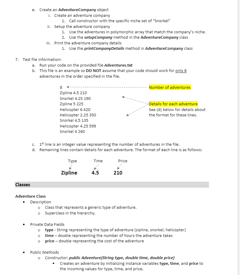 assignment is an opportunity to review objects, inheritance, and polymorphism. You will