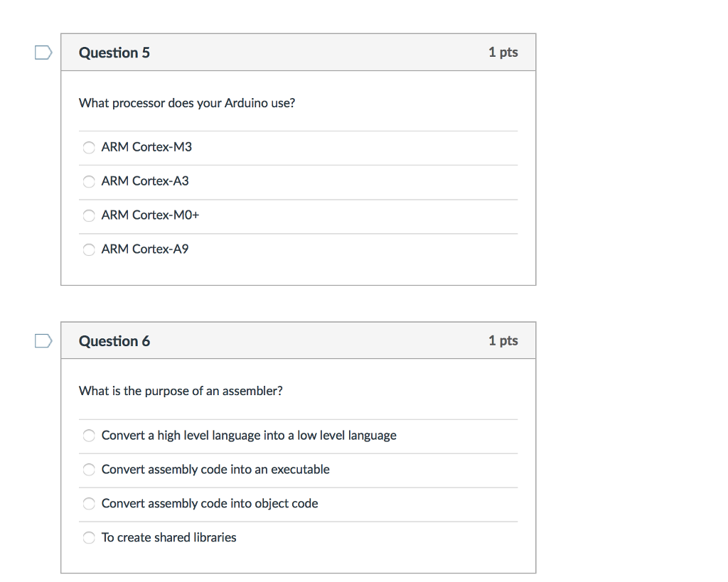  What processor does your Arduino use? ARM Cortex- M 3 ARM