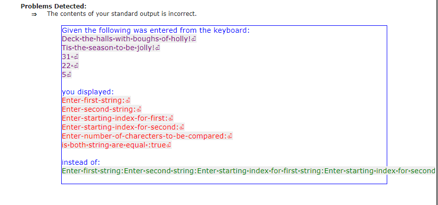 that I couldn't figure out how to put the output in the