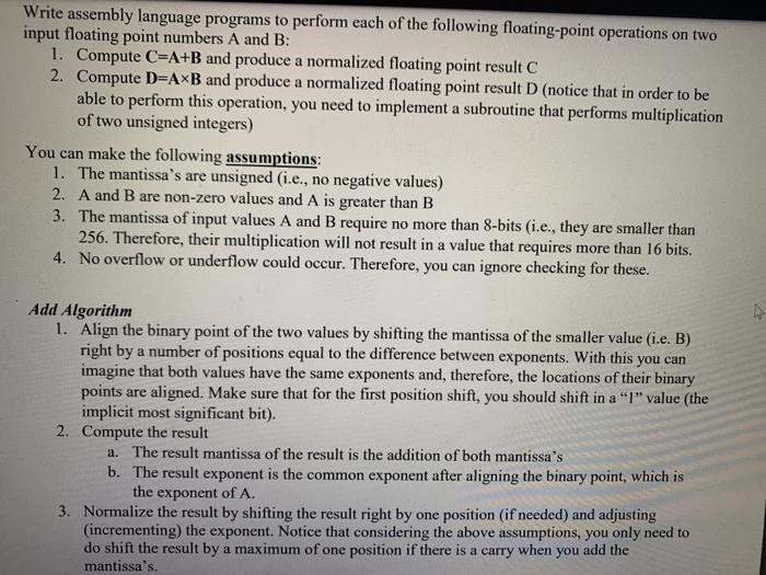  please write it in assembly language Write assembly language programs to