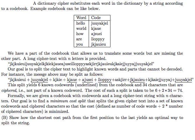 Algorithms - Convert String to Graph (deciphering codewords) (PART B) (FOR PART