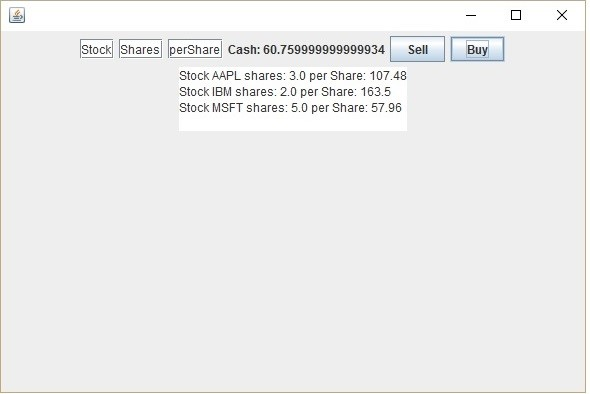 or loss on the trades. You might allow for sales of partial