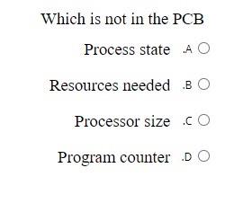  Which is not in the PCB Process state . Resources needed
