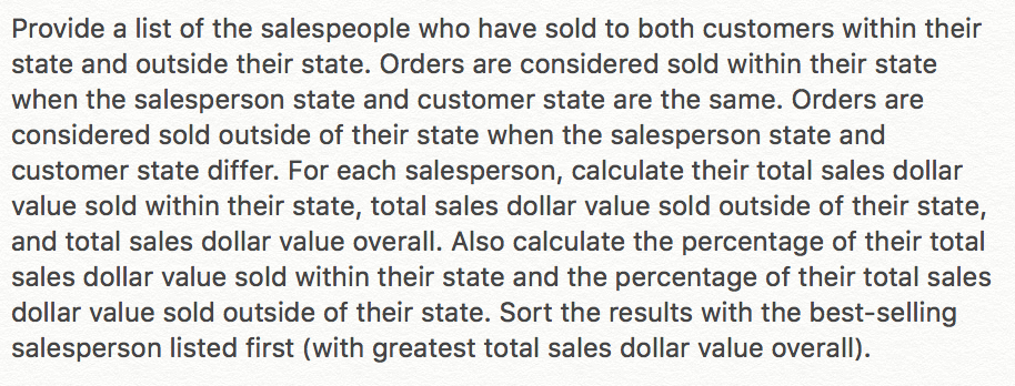 SQL Query Question. Use the PVFC database if you have it. These