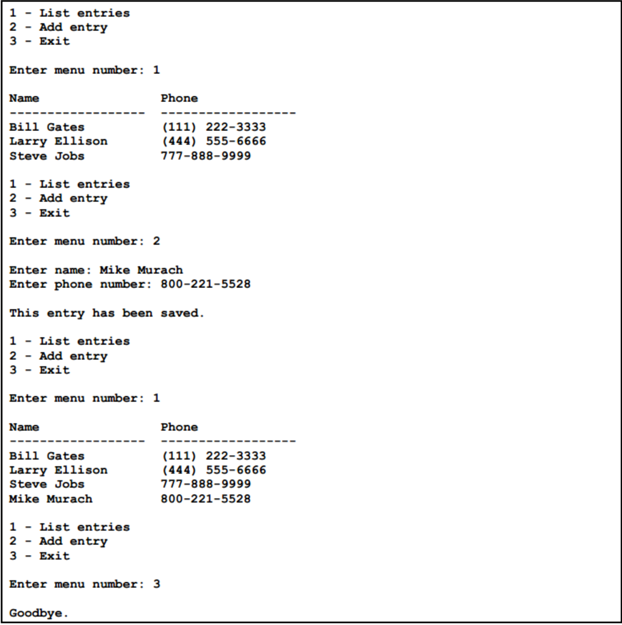 JAVA - Address Book Managing data is an important aspect of programming.