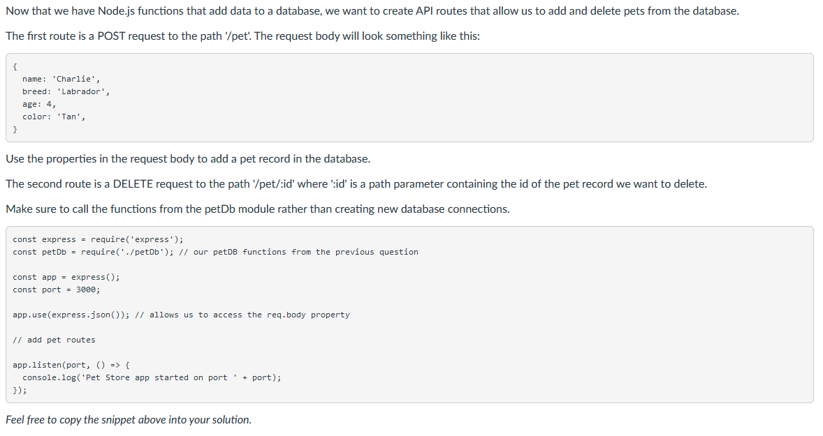 Now that we have Node.js functions that add data to a