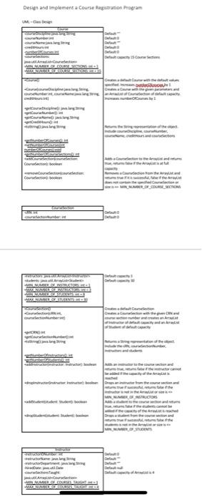 program The requirements for the course registration program are stated below. Design