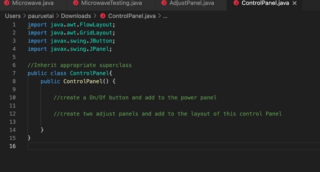 To learn how to create simple containers: JFrame and JPanel, and create