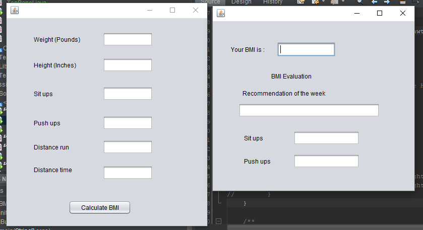 I NEED HELP IN MAKING THIS JAVA CODE TO INCLUDE 2 GUI