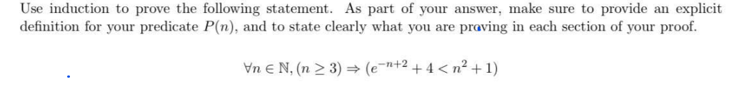  PROVE ONLY BY BASIC INDUCTION Use induction to prove the following