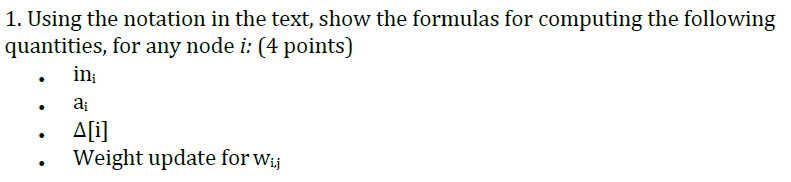 Consider a neural net with one hidden layer, two inputs 'a' and
