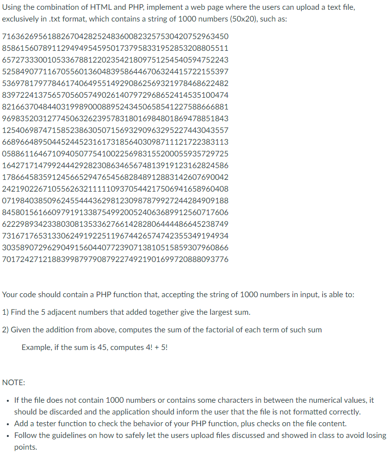  Using the combination of HTML and PHP, implement a web page