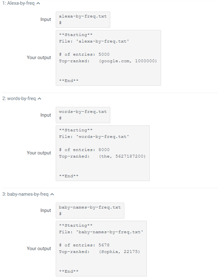 outputs. in C++14 please. /*search.cpp*/(unfinished code) #include #include #include #include using namespace