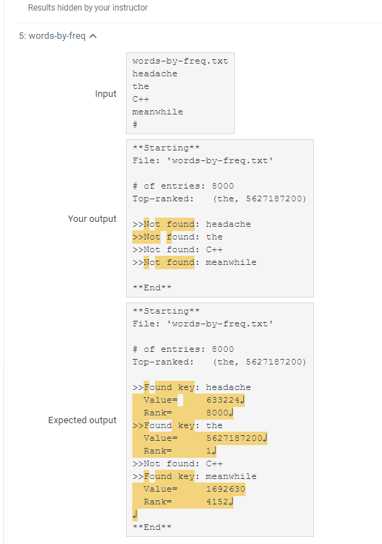 std; // // GetFileStats // // Returns the # of (key, value)
