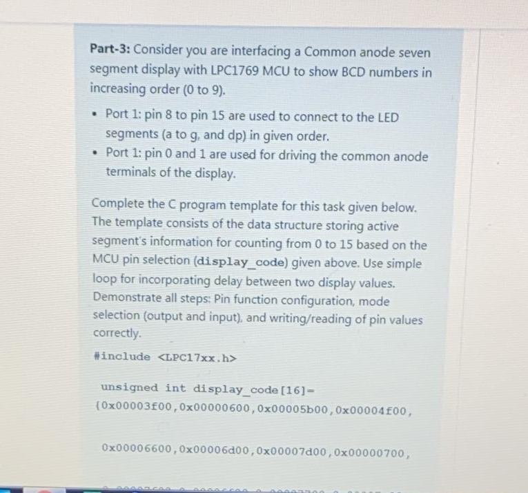 Help needed in Embedded Systems Problem ! Thanx Part-3: Consider you are
