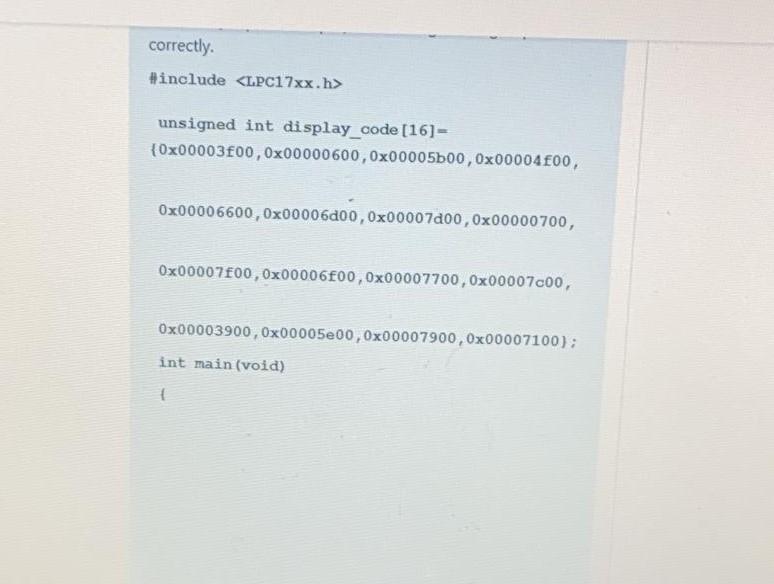 interfacing a Common anode seven segment display with LPC1769 MCU to show