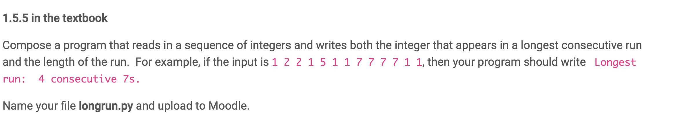 the number that repeats most often and says what number it is