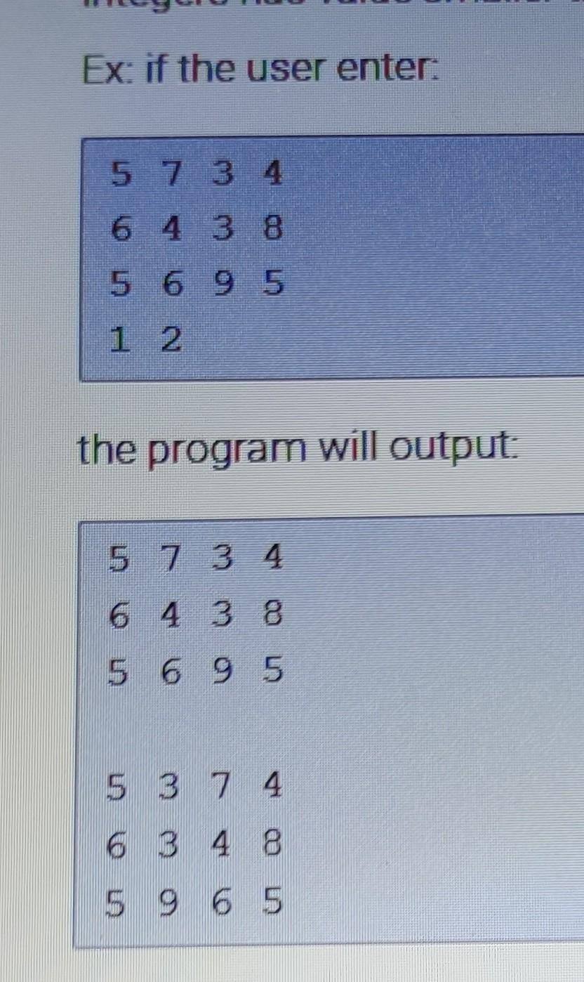 (C++) Write a program that reads 12 integers into a 2d array
