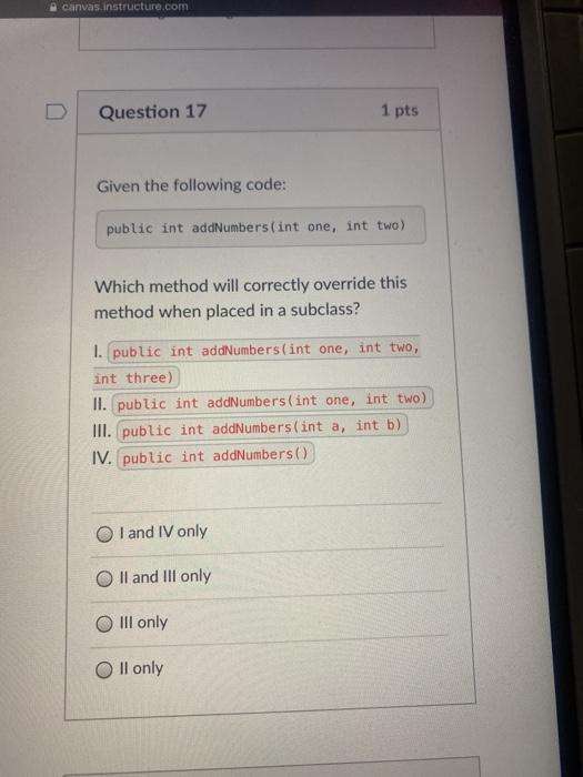 extends Animal private String color: /* Constructor Goes Here / ) Which
