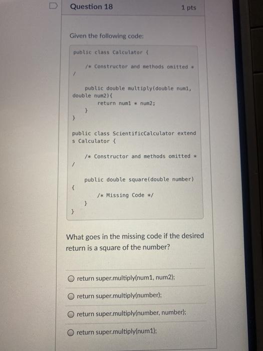 of the following could be the constructor for the Dog class? 1.
