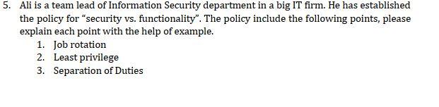 // Please answer as soon as possible. 5. Ali is a