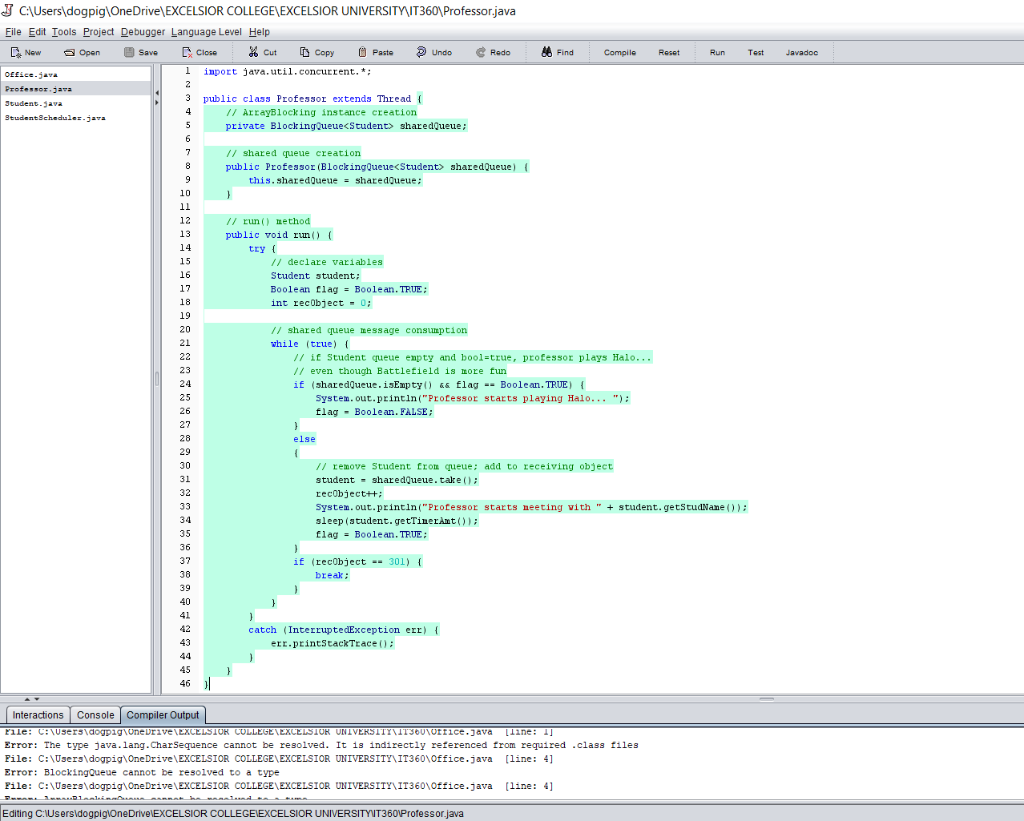 catch (InterruptedException err) { err.printStackTrace(); } } } --------------------------------------------------------------------------------------------------------------- import java.util.concurrent.*; public