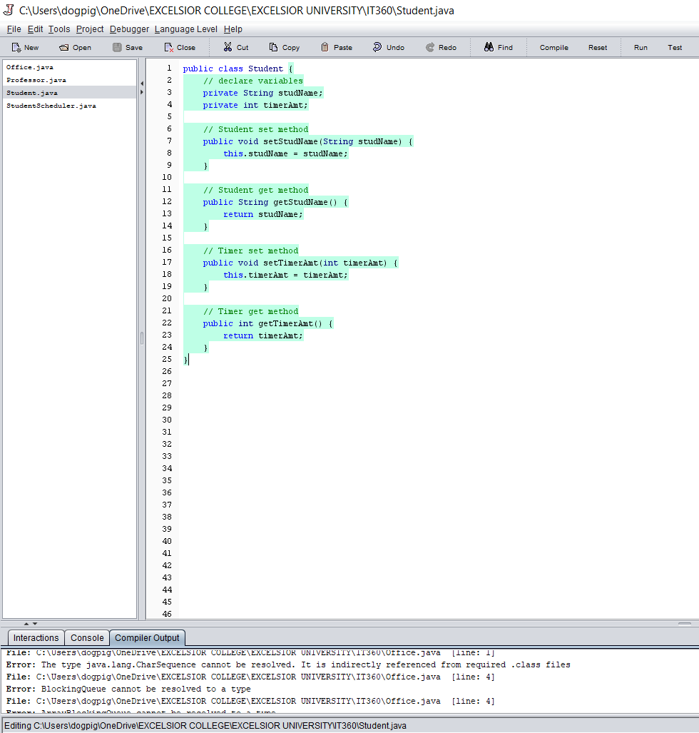 class Professor extends Thread { // ArrayBlocking instance creation private BlockingQueue sharedQueue;