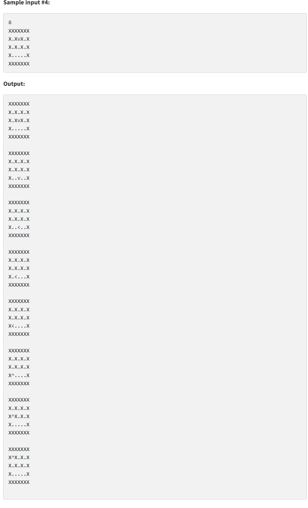 a rectangular grid. At any moment, the beast is at one particular