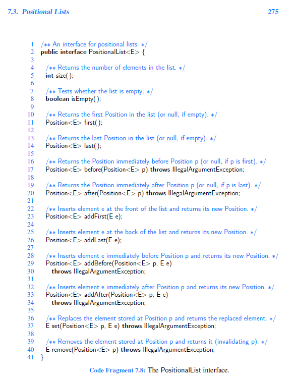 Write java code to build a Stack using a NodePositionList as the