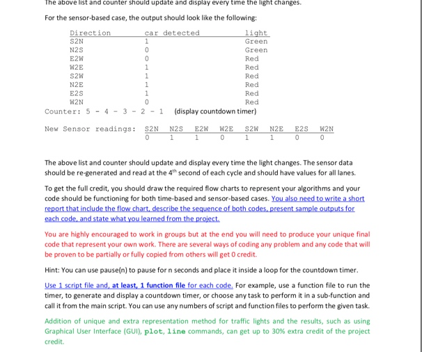 Save function file as LastName_sensor.m PROJEC E2W E2S W2E You are required