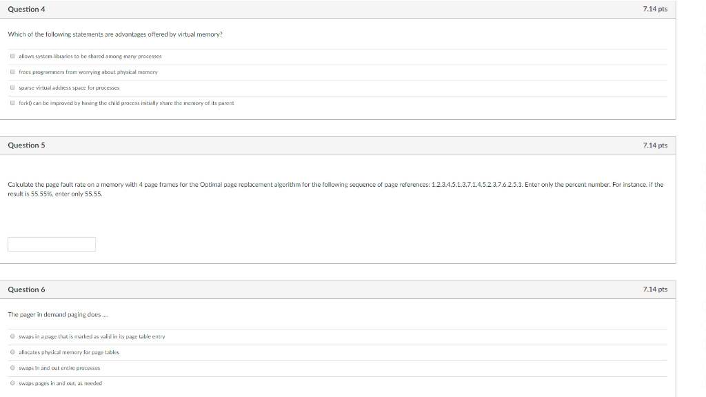  ** Question 4 needs MULTIPLE ANSWERS. Thank you :) Question 4