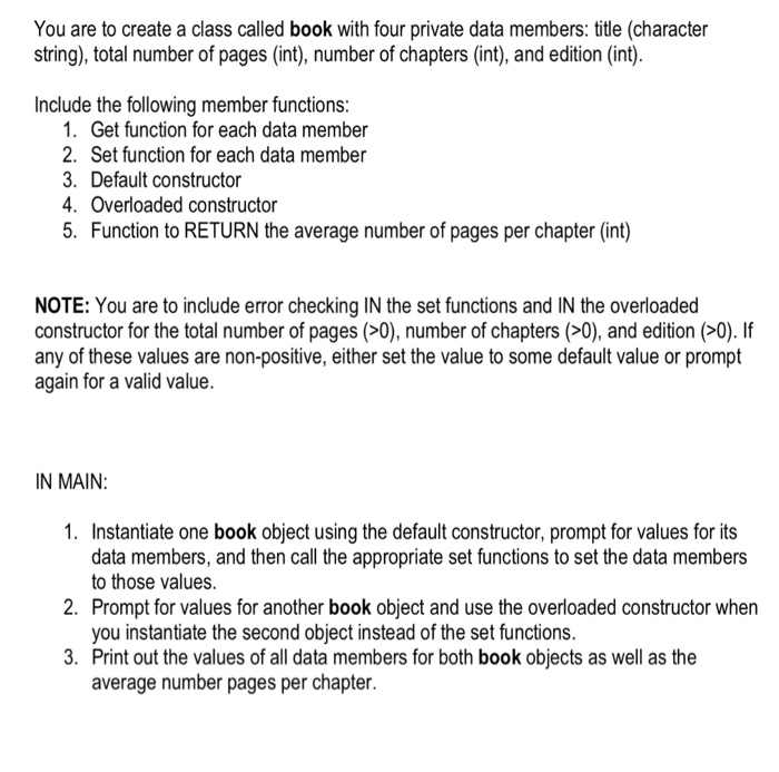  Please do this in c++. The default title, total pages, chapter,