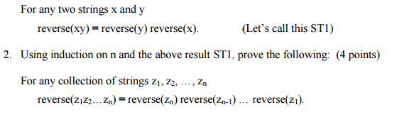 Please answer question 2. Thank you! For any two strings x