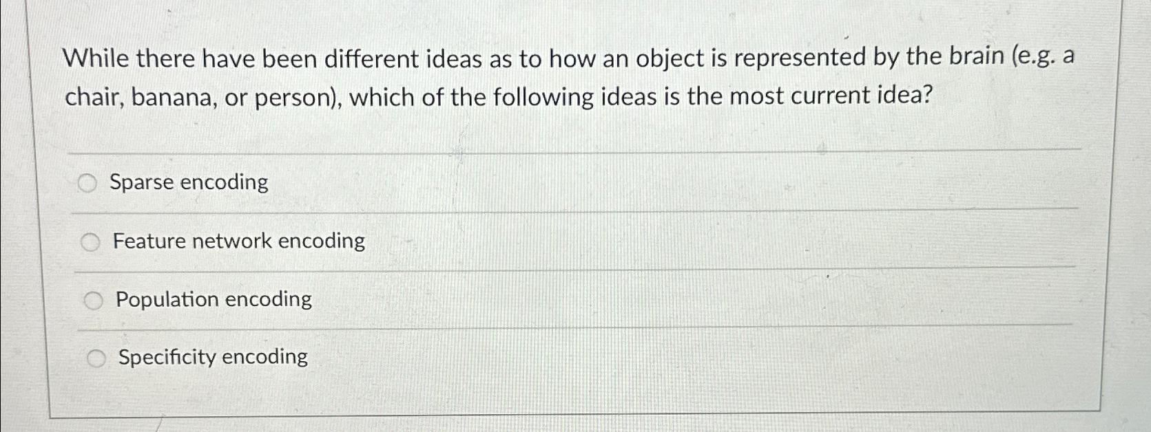  While there have been different ideas as to how an object