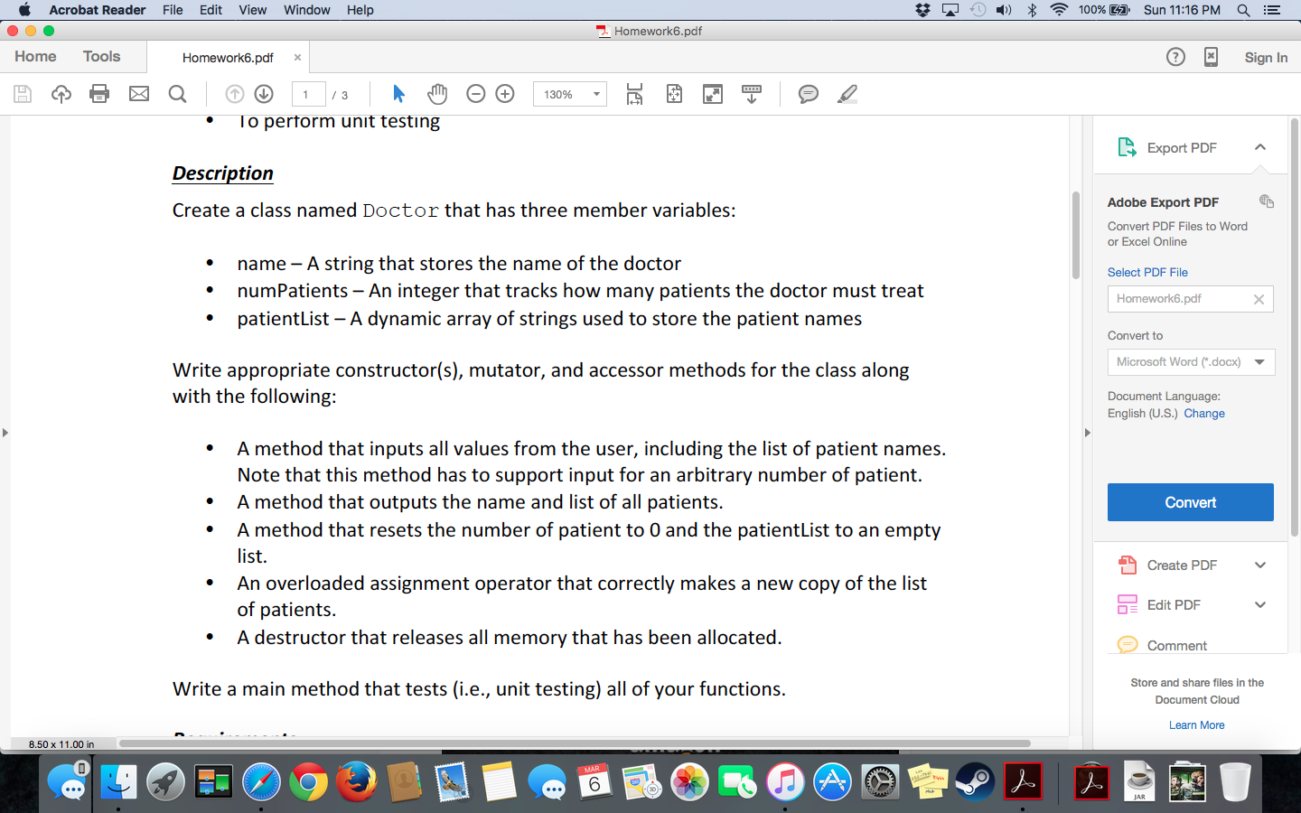 Using C++, write a simple program that does the following Create a