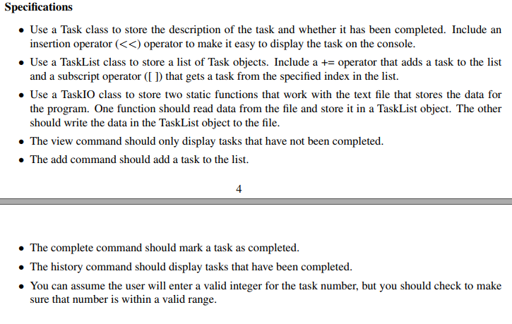 you to manage a task list thats stored in a text file.