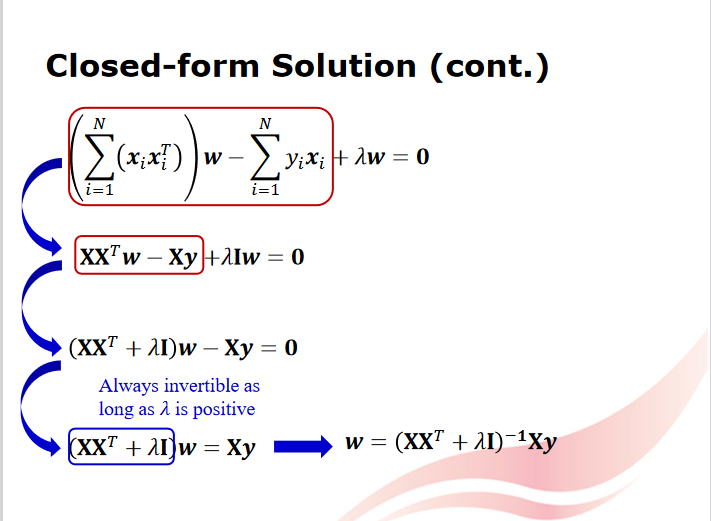  Using the kernel trick introduced in L5 to extend the regu-