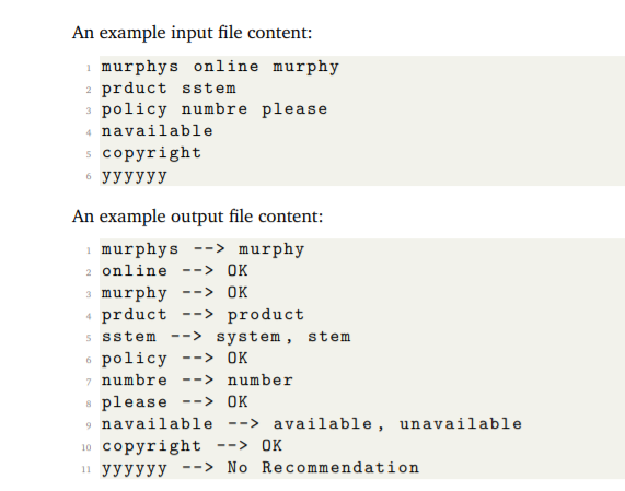 PYTHON 1 Spell Checker In this assignment, you are expected to implement
